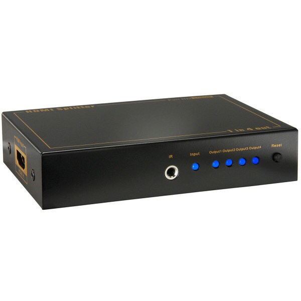 Main product image for HDMI 1-Input 4-Output Splitter Supports 3D 180-598